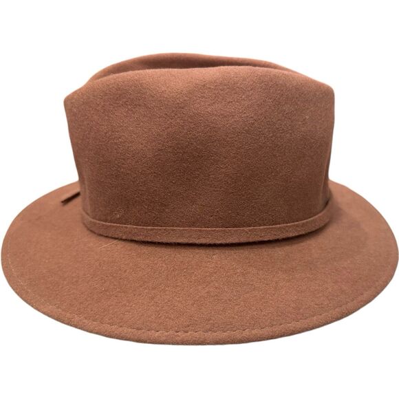 Vintage B. Altman & Co New York Tan Brown Bowler Fedora Hat 100% Wool England main image 12